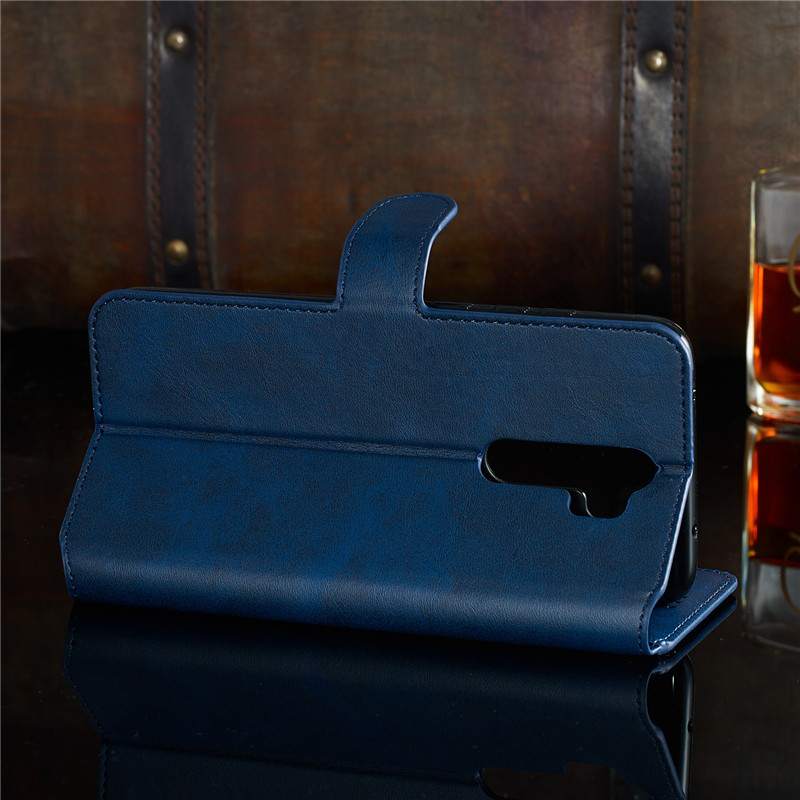 Case Xiaomi Redmi Note 8 Pro #เคสฝาพับมีช่องใส่บัตร 3 ช่อง PU Leather + TPU Wallet Style Protection
