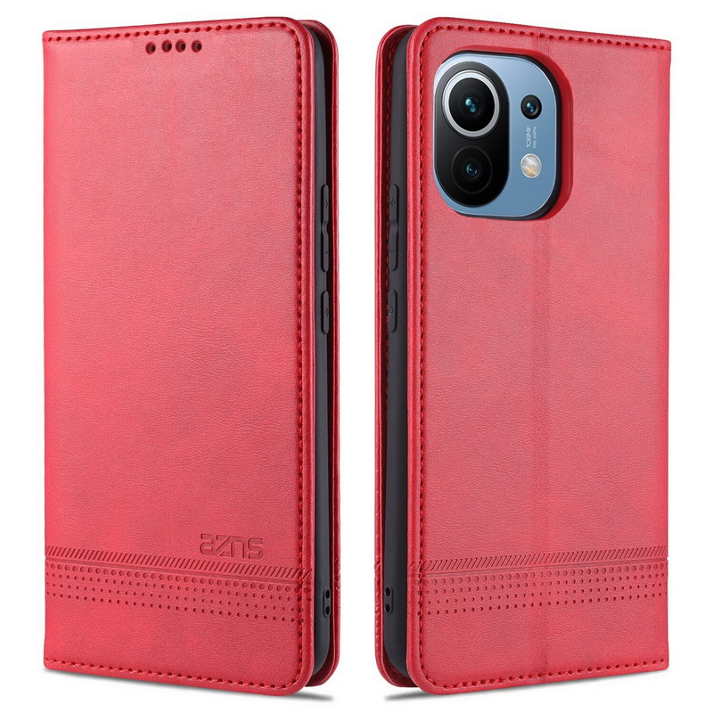 เคส Xiaomi Mi 11 #เคสฝาพับ AZNS สไตล์ Retro หนัง PU มีช่องเสียบการ์ด