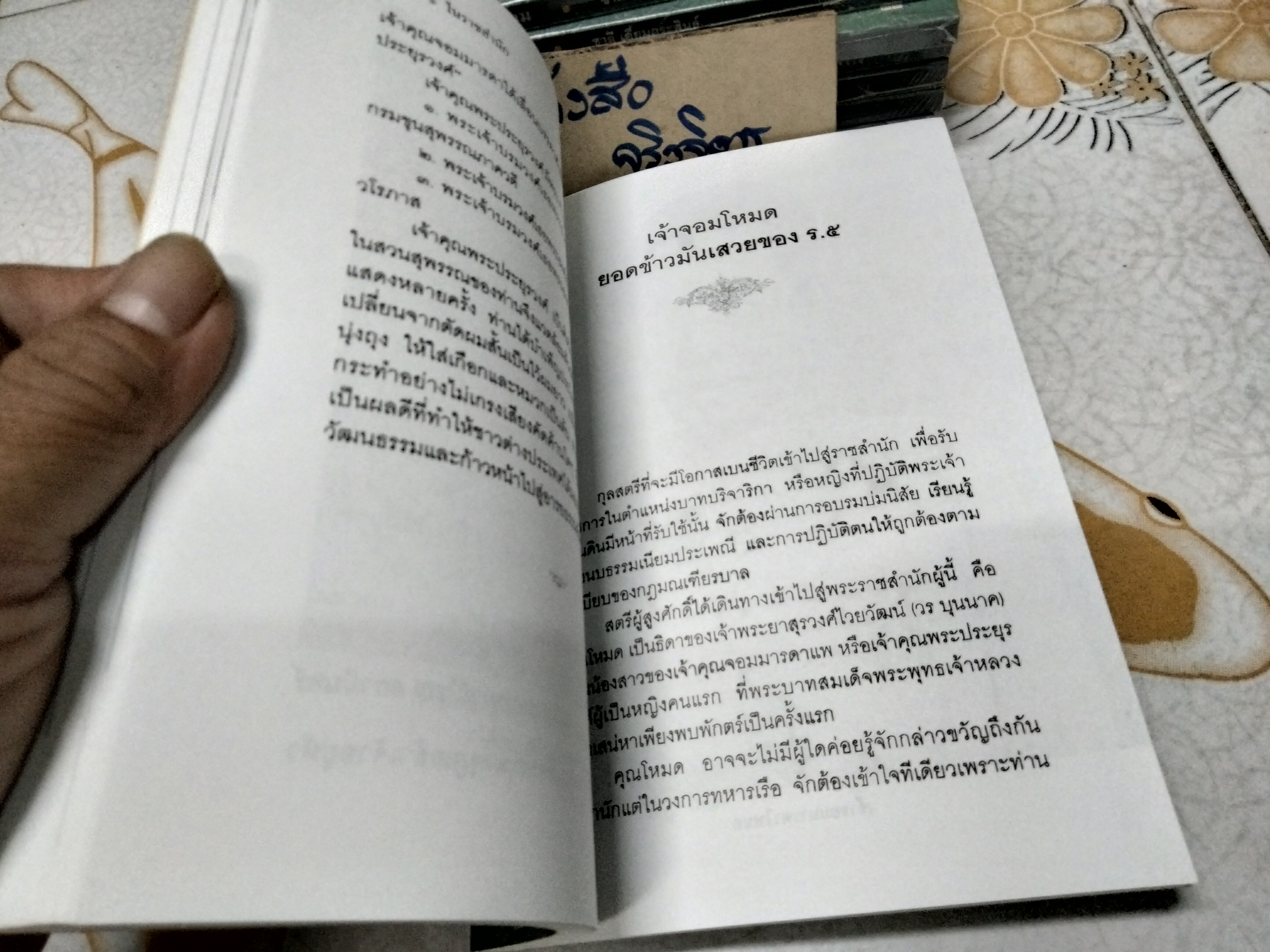 ในราชสำนักสยาม โดย ชาลี เอี่ยมกระสินธุ์ (พิมพ์ปี พ.ศ.2539 )
