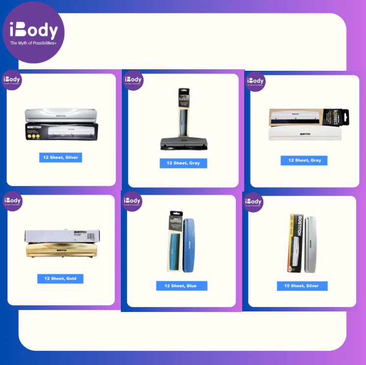 [Bostitch] 3-hole Punch 12, 15 Sheet เครื่อง เจาะกระดาษได้ 3 รู หนา 12, 15 แผ่น ตุ๊ดตู่