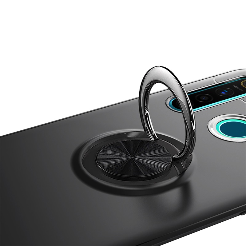 Case Realme 5 Pro #เคสฝาหลัง TPU Finger Ring Kickstand (แผ่นโลหะแบบ Built-in)