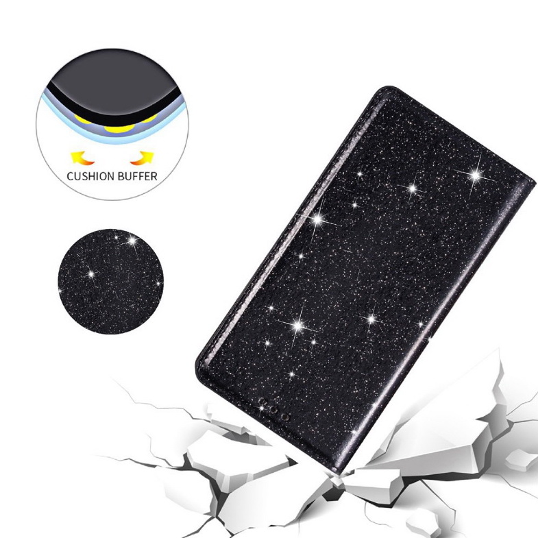 เคส Samsung Galaxy S20 FE / S20 FE 5G #เคสฝาพับ PU Glittery powder splicing design, dresses your device with a characteristic outwear