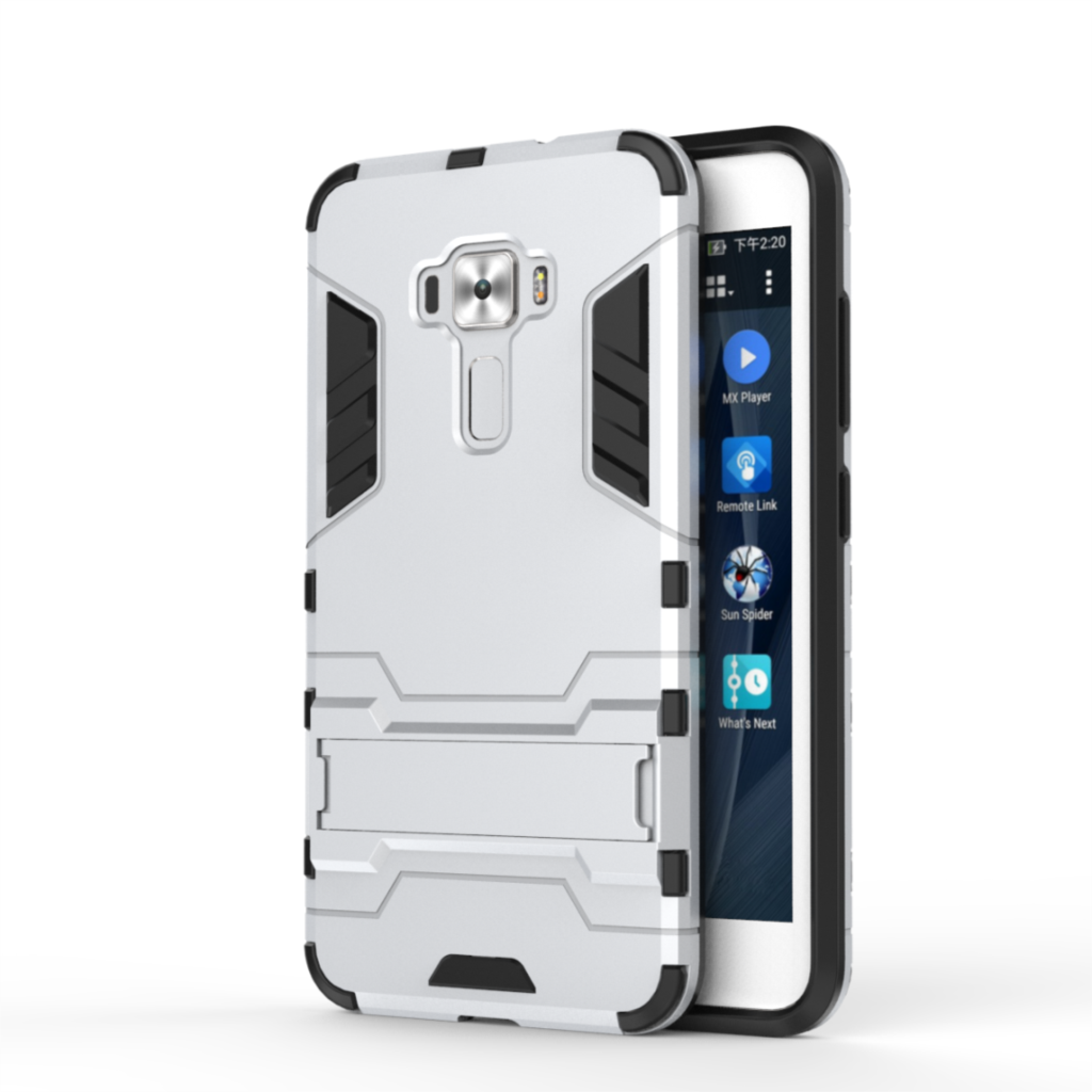 Case Asus Zenfone 3 ZE552KL #เคสฝาหลังพลาสติก ไฮบริด TPU + Kickstand