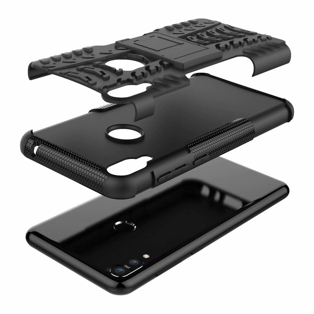 เคส Asus Zenfone Max Pro (M1) #เคสฝาหลังกันลื่น Cool Tyre Pattern Kickstand (PC + TPU)