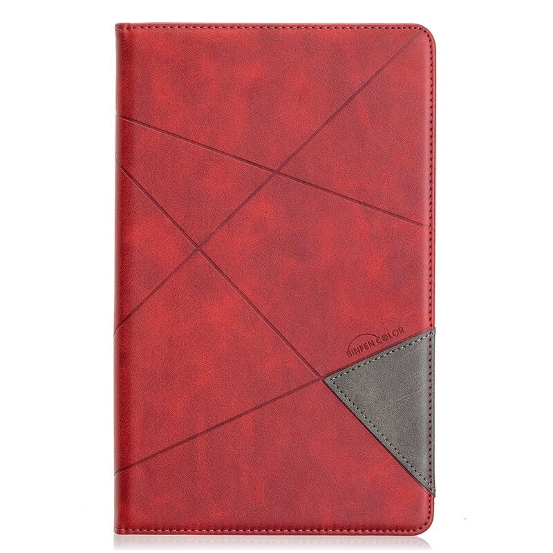 เคส Samsung Galaxy Tab A7 Lite 8.7" (T220,T225) #เคสฝาพับหนัง PU มีช่องเสียบ ID บัตรอื่นๆในตัว Geometric Pattern Leather Card Holder Protective