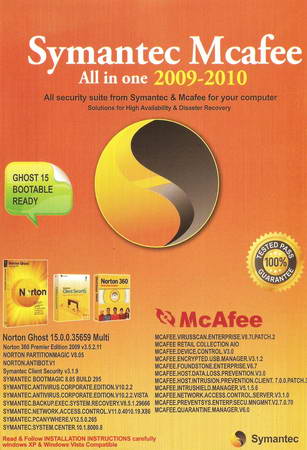 Symantec & Mcafee All In One 2009-2010 ( 1 DVD )