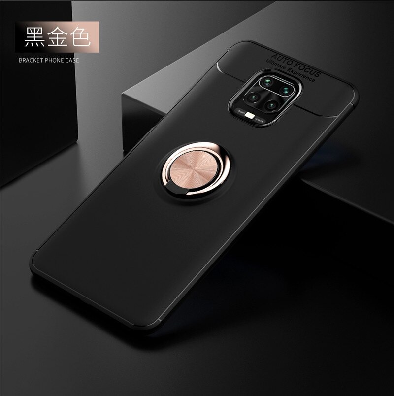 Case Redmi Note 9 Pro/Redmi Note 9S #เคสฝาหลัง Soft TPU Finger Ring Kickstand (แผ่นโลหะแบบ Built-in) Soft TPU