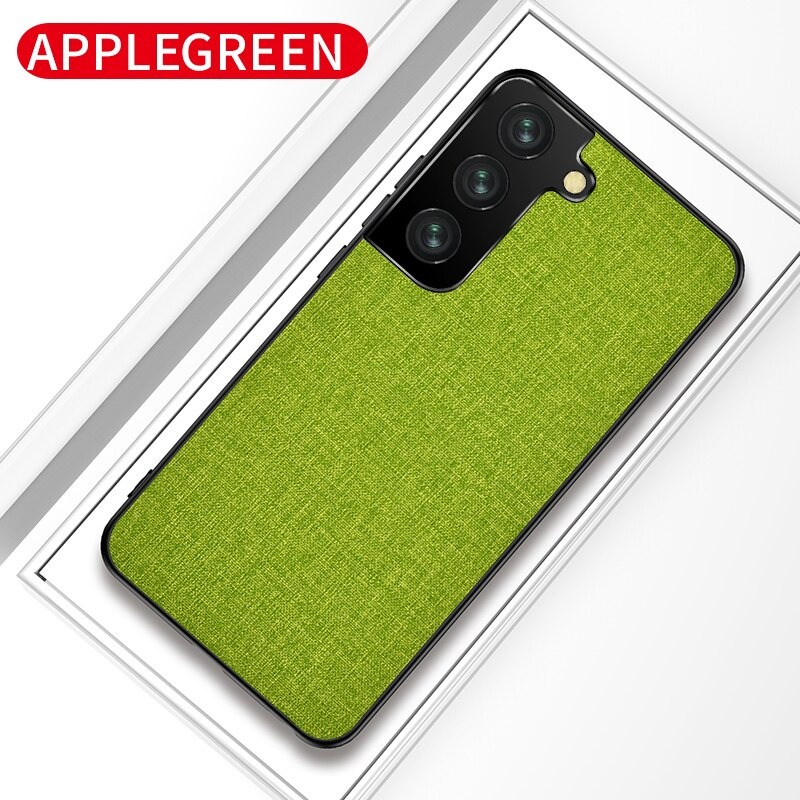 เคส Samsung Galaxy S21 #เคสฝาหลังเคลือบผิวผ้า Matte Cloth PU + PC + TPU Hybrid