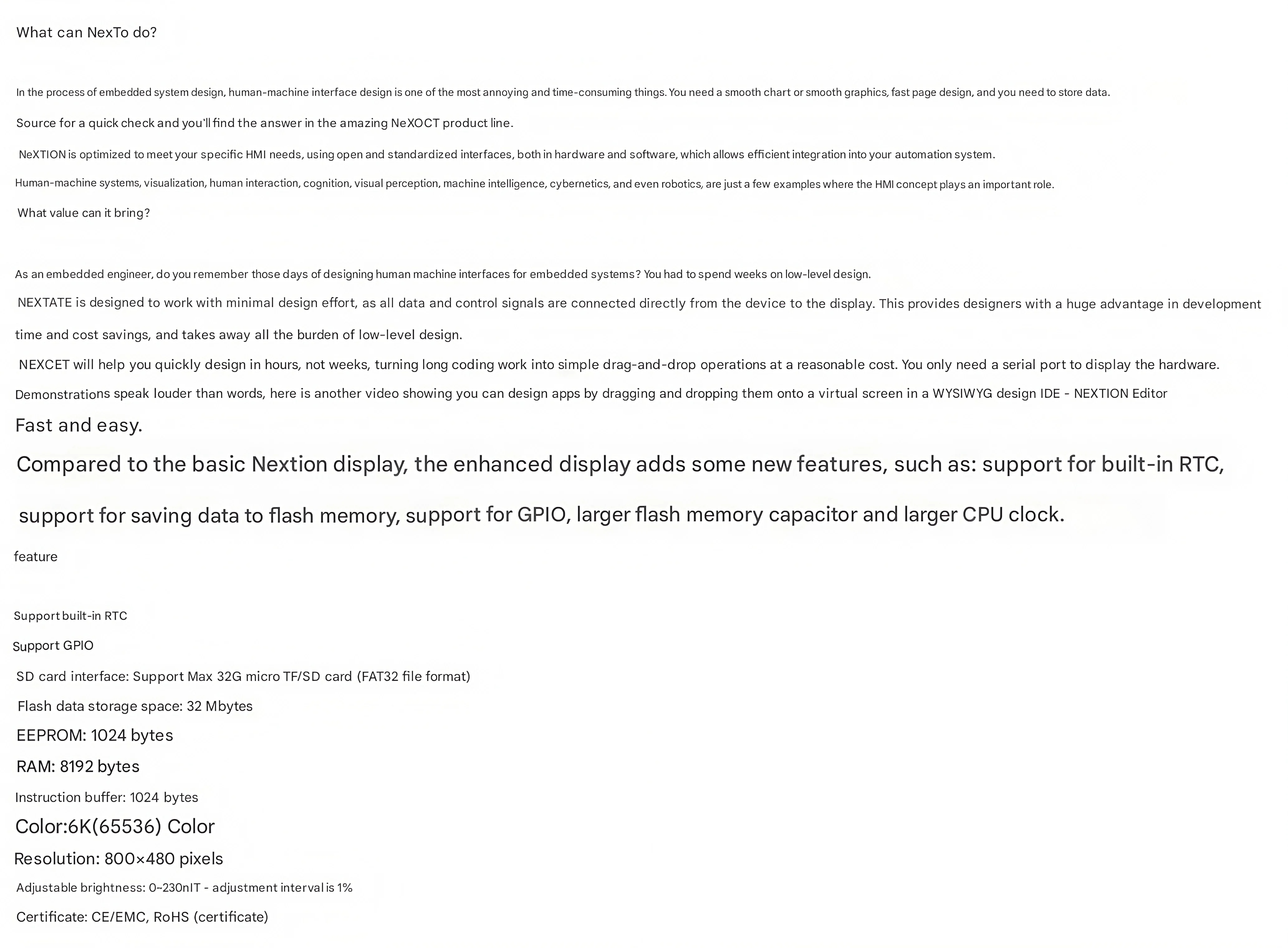 Nextion NX8048K070-011C NX8048K070-011R