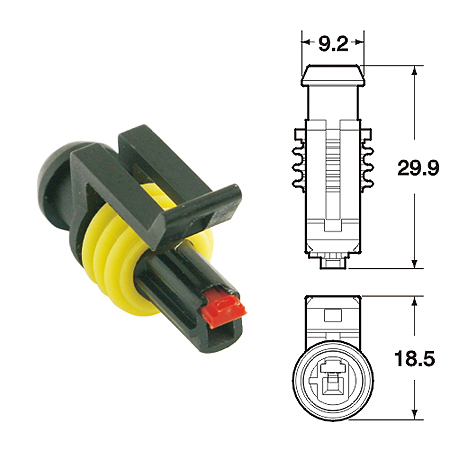ปลั๊กต่อสายไฟในรถยนต์ AUTOMOTIVE CONNECTORS, 060 AM SPECIALSEAL 1.5 SERIES SEALED 1.25SQMM