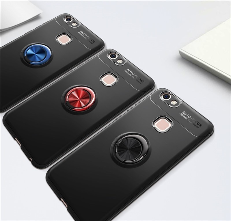 Case Vivo V7 Plus #เคสฝาหลัง TPU Finger Ring Kickstand (แผ่นโลหะแบบ Built-in)