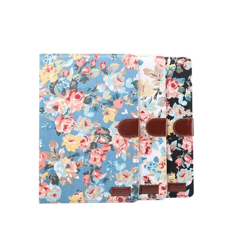 Case Huawei MediaPad M6 10.8 นิ้ว #เคสฝาพับแบบกระเป๋าสตางค์หนัง PU ผิวผ้าลายดอกไม้ Flower Cloth Skin PU Leather Wallet