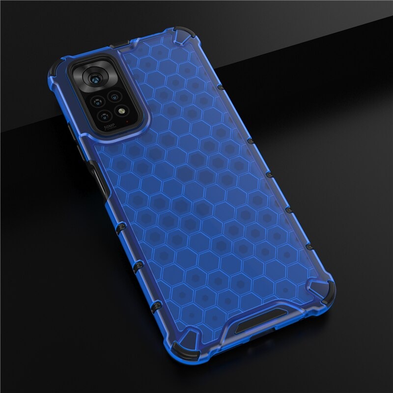 เคส Redmi Note 11 / Redmi Note 11S #เคสฝาหลังกันกระแทก Honeycomb Shock Absorber TPU + PC + Silicone Hybrid