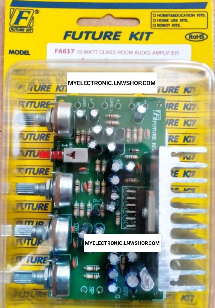 ขาย ชุดลงปริ้น FA617 วงจร เครื่องขยายเสียงสำหรับครู ชุดลงปริ้น ชุดสำเร็จ ประกอบลงปริ้นแล้ว ยี่ห้อ ฟิวเจอร์คิท FUTUREKIT โครงงาน อิเล็กทรอนิกส์ เพื่อการศึกษา โปรเจ็ค PROJECT นักเรียน นักศึกษา ราคา ชุดประกอบลงปริ้น แล้วตัวละ ชุดละ . . . , หน่วย บาท