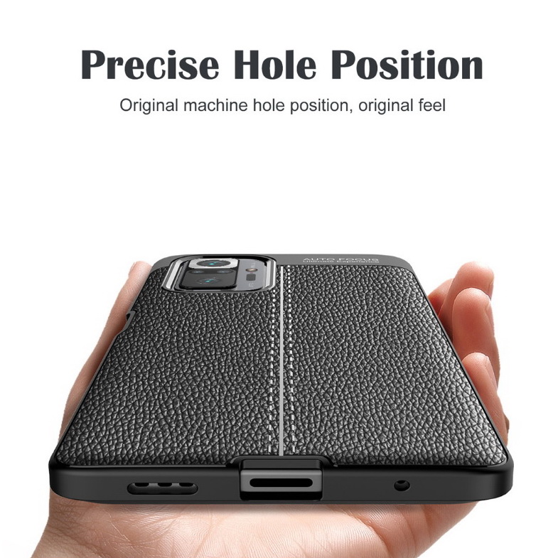 เคส Redmi Note 10 Pro #เคสฝาหลัง TPU ผิวลิ้นจี่ช่วยป้องกันลายนิ้วมือและกันลื่นได้ดี