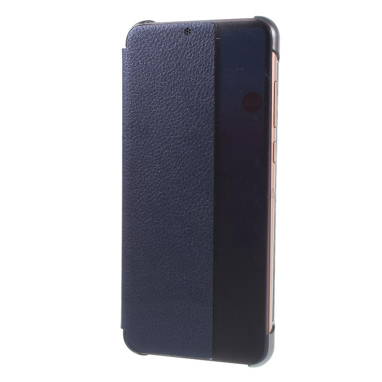 Case Huawei P20 Pro #เคสฝาพับมีช่องวิวด้านข้าง Auto Wake up / Sleep Litchi เปลือกหุ้มหนัง PU ผิวลิ้นจี่สวยงามทันสมัย