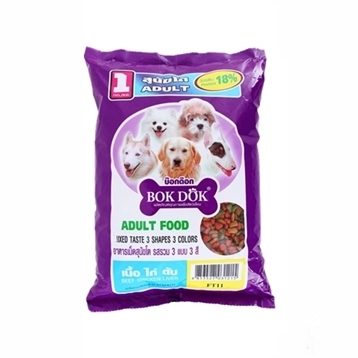 BokDok อาหารสุนัข 3สี โปรตีน 18% 1kg FT11
