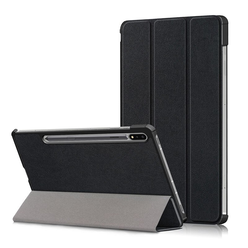 เคส Samsung Galaxy Tab S7 FE 12.4"(T730,T736) #เคสฝาพับหนัง PU แบบ 3 พับ Tri-fold Stand Leather Smart Tablet
