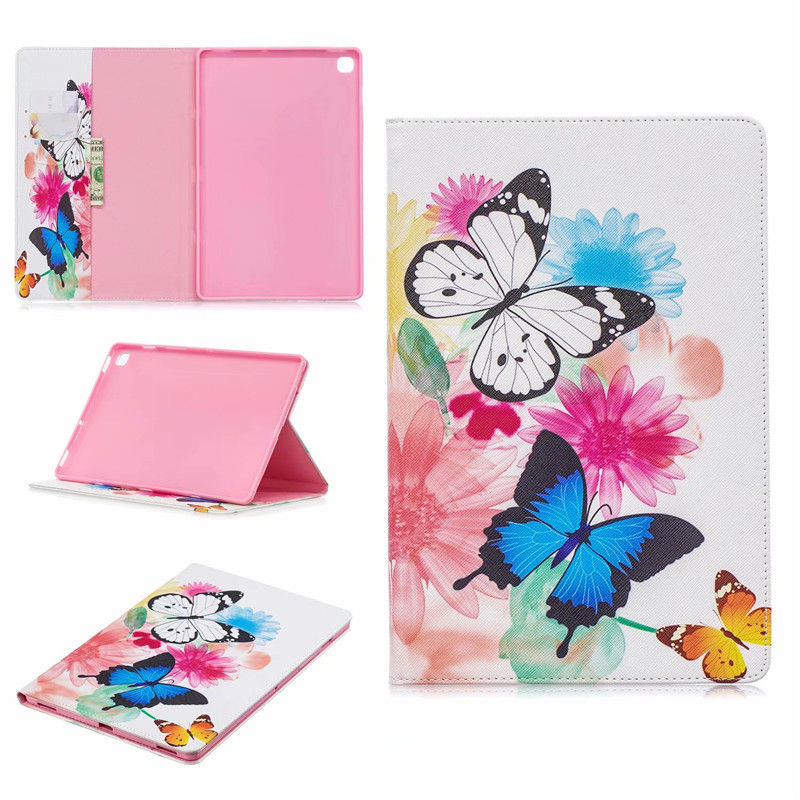 เคส Samsung Galaxy Tab S5e SM-T720 #เคสฝาพับหนัง PU พิมพ์ลาย Pattern Printing Wallet ลายน่ารักๆ