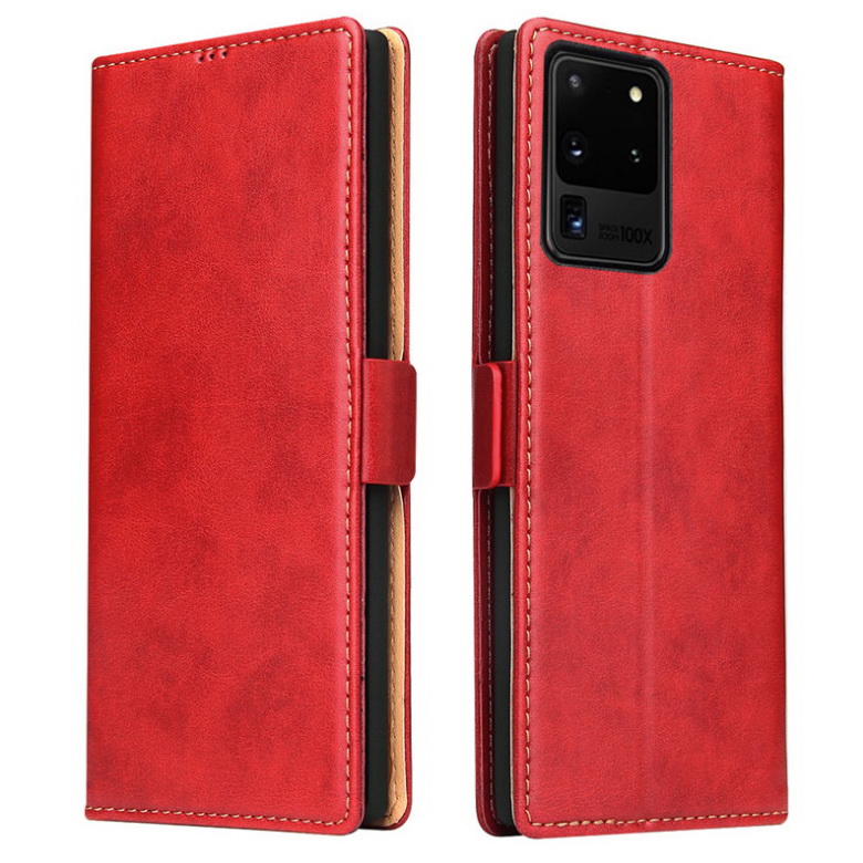 เคส Samsung Galaxy S20 Ultra / S20 Ultra 5G #เคสฝาพับหนัง PU สไตล์กระเป๋าสตางค์พร้อมช่องใส่การ์ด Luxury Flip Stand Card Phone Leather Wallet Cover Casing