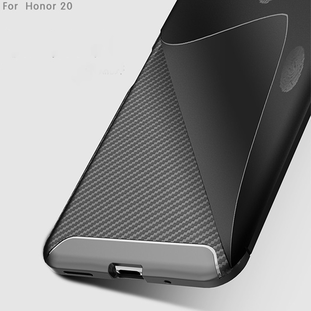 เคส Samsung Galaxy A20s #เคสฝาหลังนิ่ม Carbon Fiber Anti-drop TPU Protection