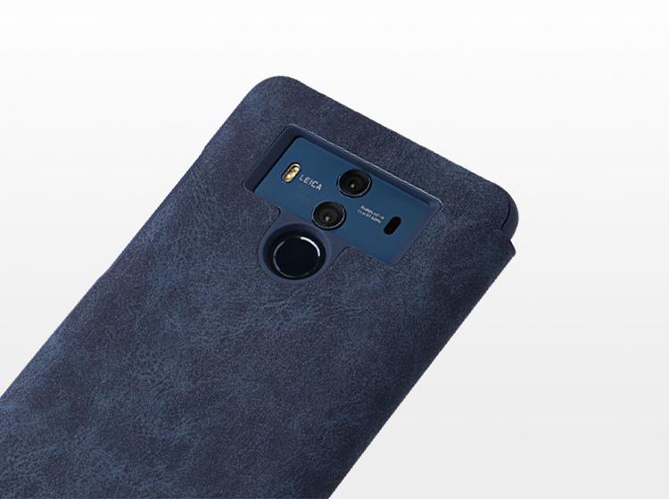 เคส Huawei Mate 10 Pro #เคสฝาพับมีช่องวิวด้านข้างแนวยาวหนัง PU ผิวหนังม้าแบบคลาสสิกคุณภาพดีสวยหรู