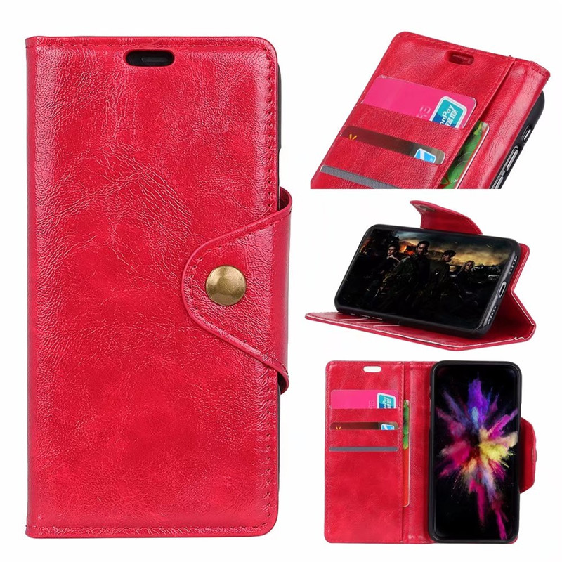 เคส Samsung Galaxy A6+ (2018) #เคสฝาพับแบบกระเป๋าสตางค์หนัง PU Textured PU Leather Wallet