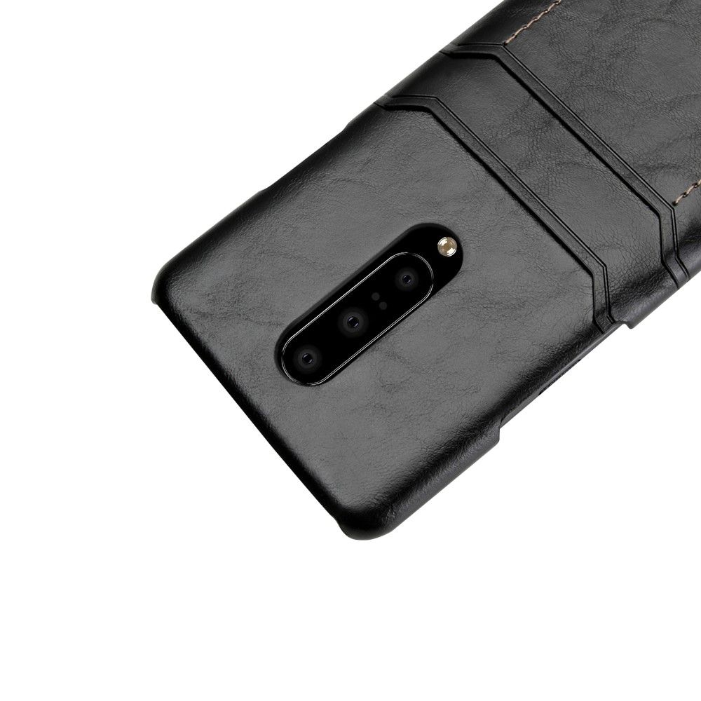 Case OnePlus 7 Pro #เคสฝาหลังพลาสติกเคลือบหนัง PU มีช่องเสียบบัตร Dual Card Slots PU Leather PC