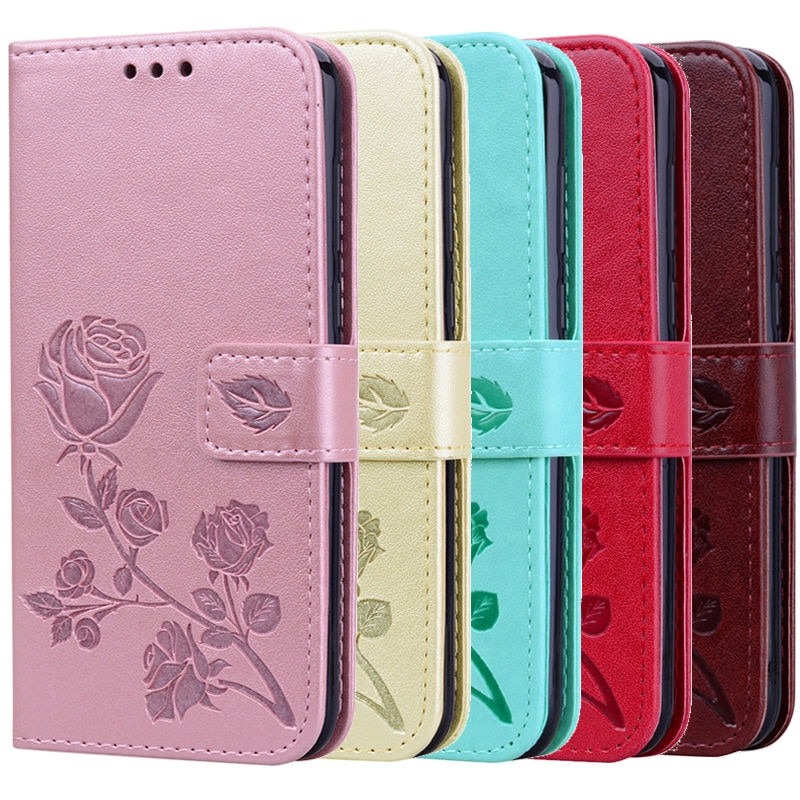 เคส Samsung Galaxy S20 Ultra / S20 Ultra 5G #เคสฝาพับหนัง PU ลายดอกกุหลาบแบบกระเป๋าสตางค์ Imprinted Rose Leather