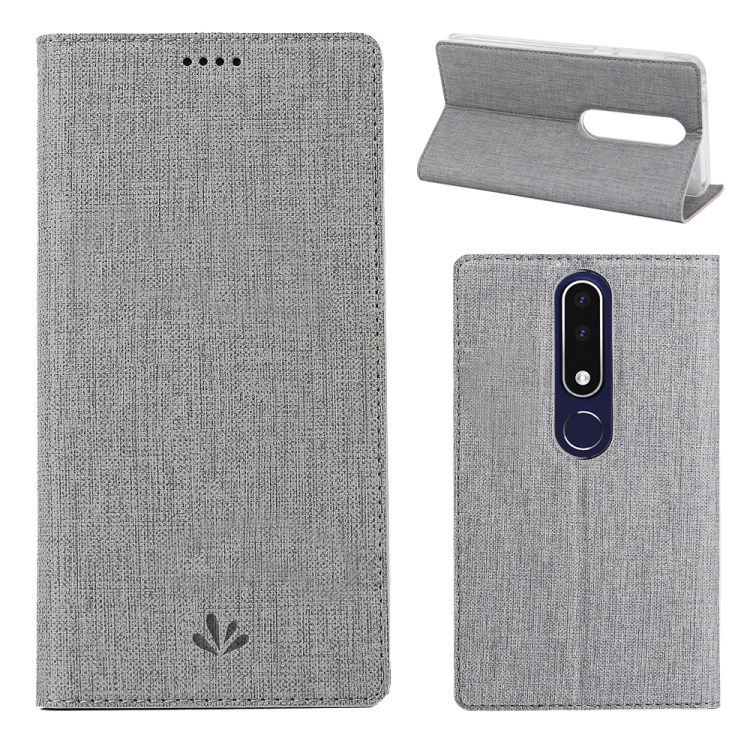 Case Nokia 5.1 Plus / X5 #เคสแบบฝาพับหนัง PU VILI DMX Cross Texture Leather คุณภาพดี