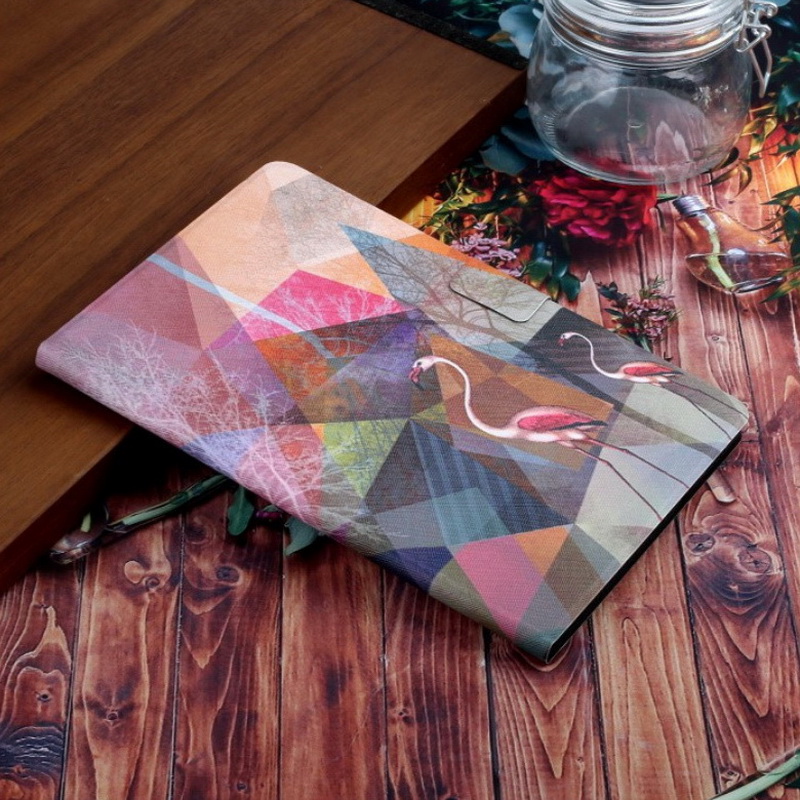 เคส Samsung Galaxy Tab S6 Lite 10.4 SM-P610 SM-P615 SM-P617 #เคสฝาพับพิมพ์ลายหนัง PU พร้อมที่เก็บการ์ด Pattern Printing PU Leather Tablet Stand Case with Card Storage