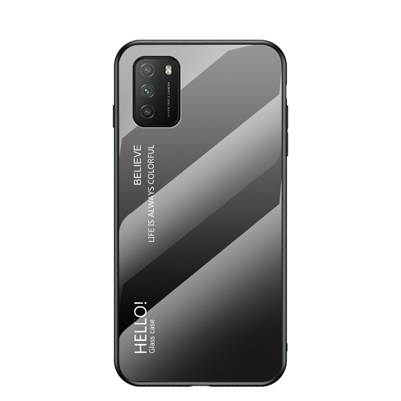 เคส Xiaomi 11T / 11T Pro #เคสฝาหลัง Gradient Color Glass + PC + TPU Hybrid Case