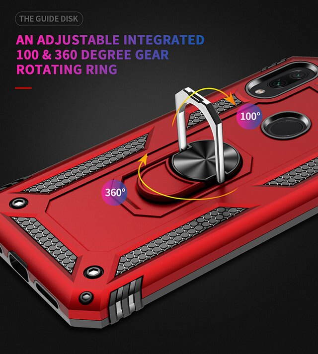 Case Huawei Y7 2019 #เคสฝาหลัง Hybrid TPU+PC มีแหวนสวมนิ้ว