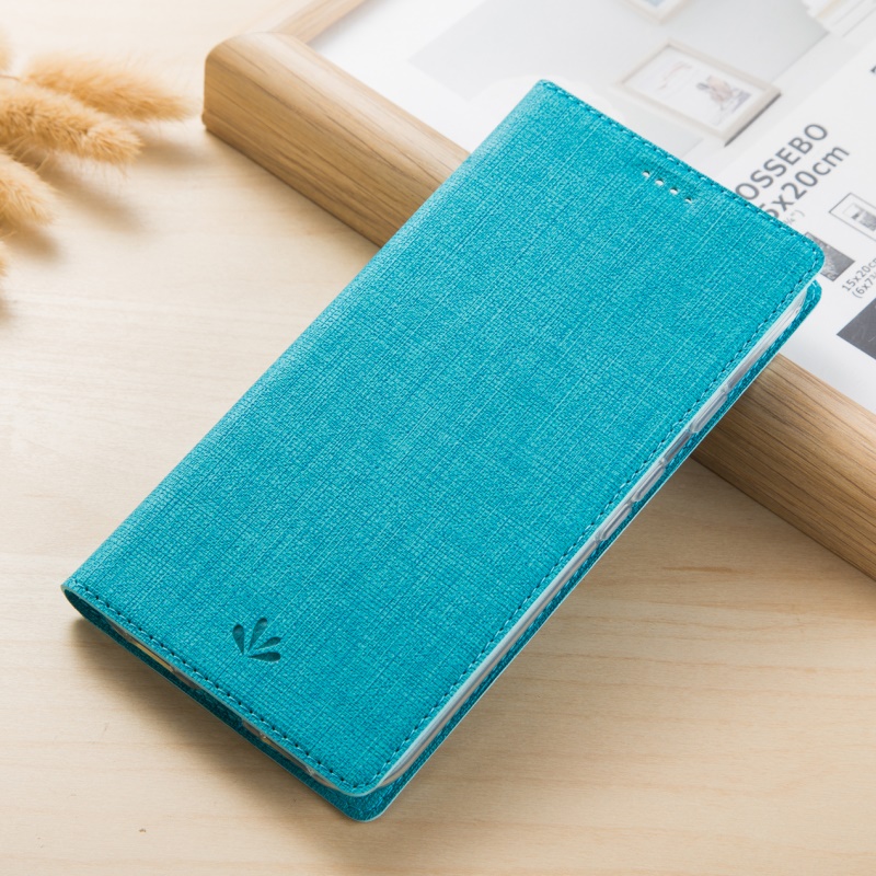 เคส Asus Zenfone Max Pro (M1) #เคสฝาพับหนัง PU Cross Texture Card Holder Leather Style Auto-absorbed คุณภาพดี