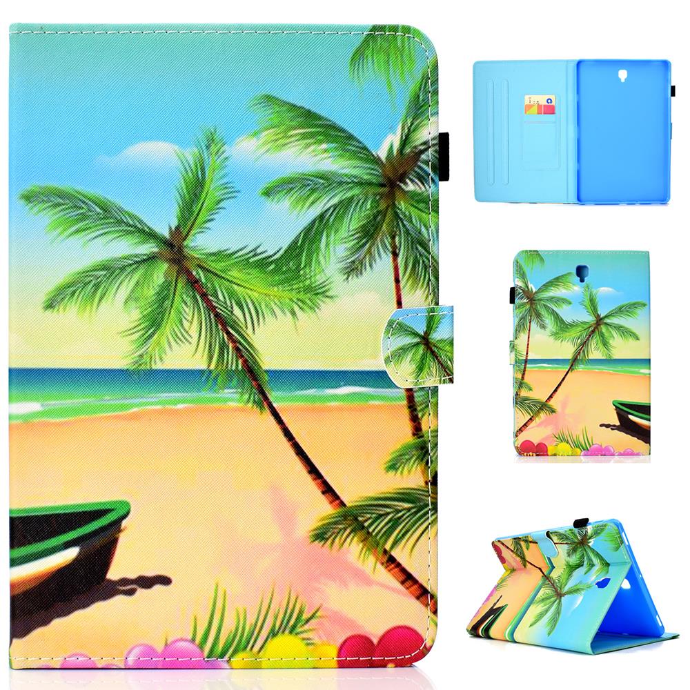 Case Samsung Galaxy Tab S4 10.5 T830 T835 T837 #เคสฝาพับหนัง PU พิมพ์ลาย Patterned Card Holder Stand Leather