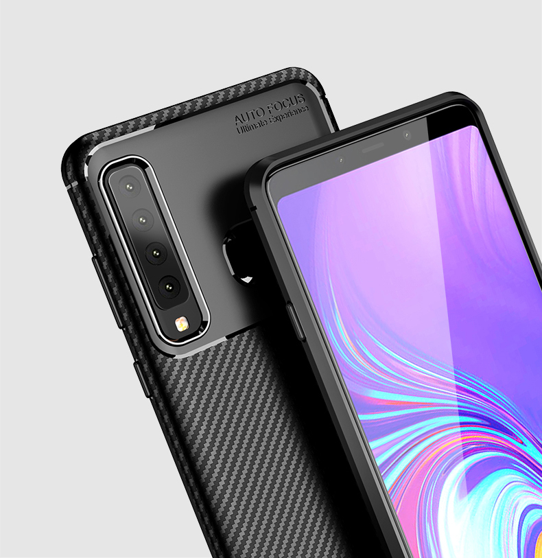 Case Samsung Galaxy A9 (2018) #เคสฝาหลังนิ่ม Carbon Fiber Anti-drop TPU Protection