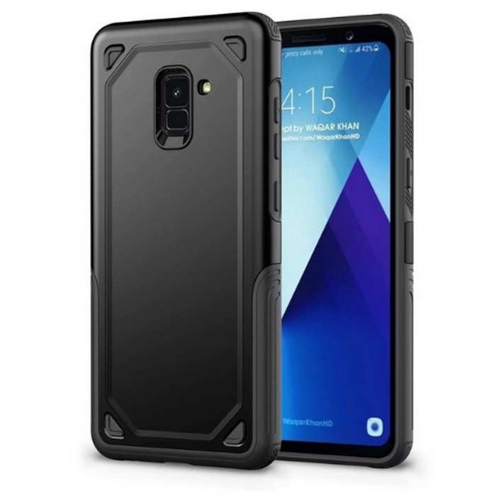 Case Samsung Galaxy A8+ 2018 #เคสฝาหลัง Hybrid พลาสติก + TPU หุ้มเกราะกันกระแทกทนทานสวยงามทันสมัย พร้อมส่ง