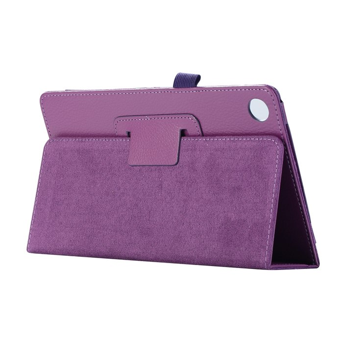 เคส Huawei MediaPad M5 Lite 8 #เคสฝาพับหนัง PU ผิวลิ้นจี่ Litchi Skin Leather Case