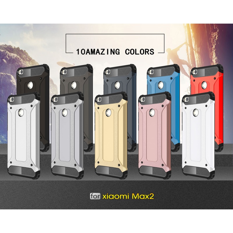 เคส Xiaomi Mi Max 2 #เคส Hybrid กันกระแทกได้ดี พลาสติก + TPU สวยงามทันสมัย