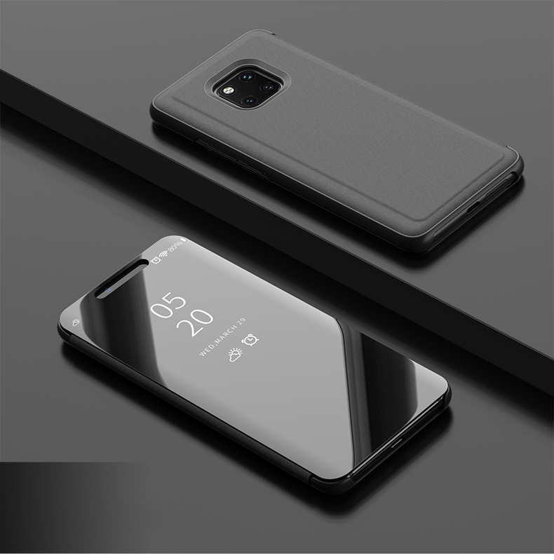 Case Huawei Mate 20 Pro #เคสฝาพับปกโปร่งแสงผิวเงา Electroplating Mirror Surface สำหรับ Window View