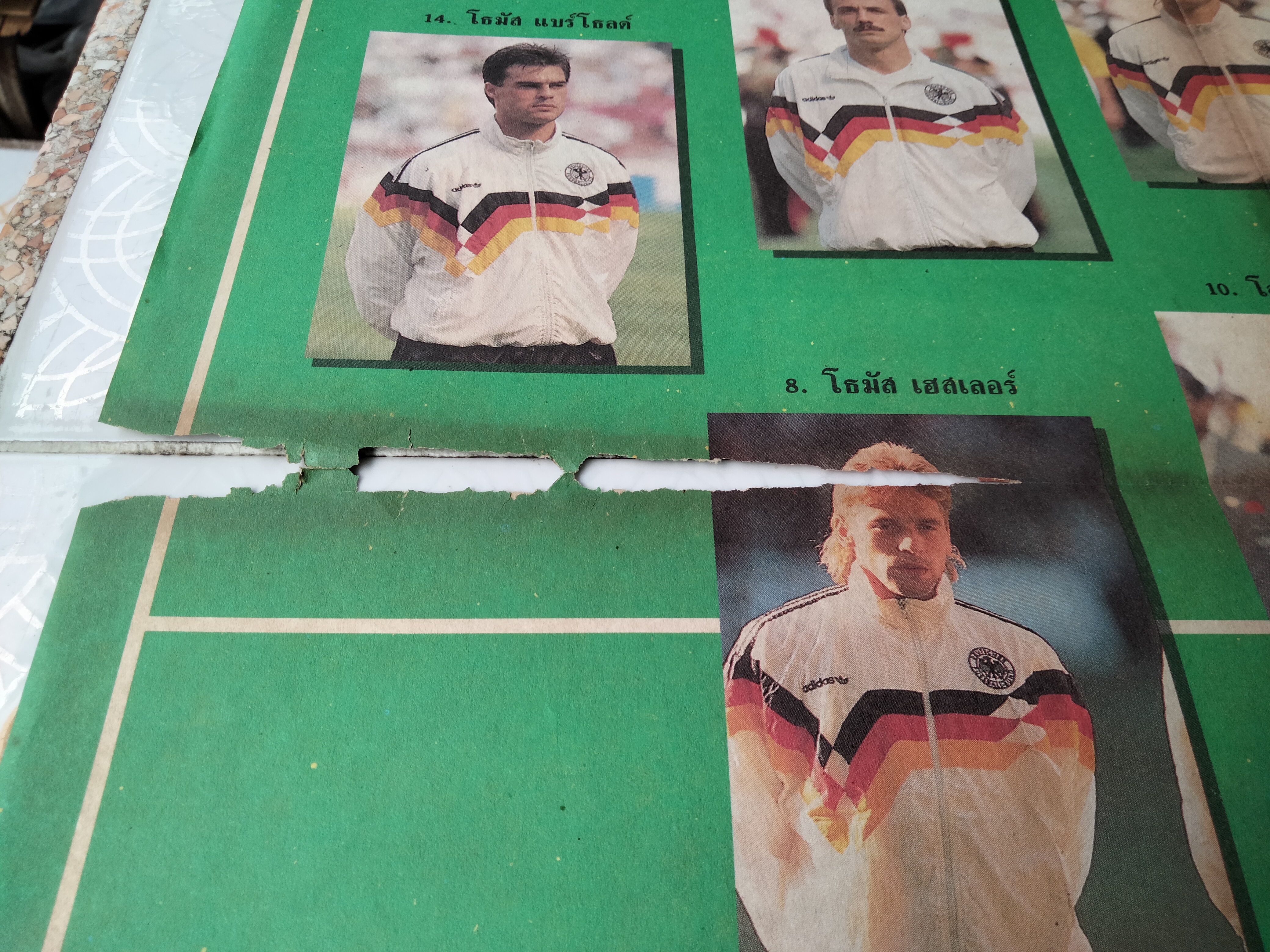 ไฮไลต์บอลโลก'90 (ไม่มีหน้ากลาง) - โปสเตอร์ บอลโลก 1990 โดย FUJI FILM (ตำหนิ-กระดาษกรอบ ขาดเป็นแนวตามรอยพับ)