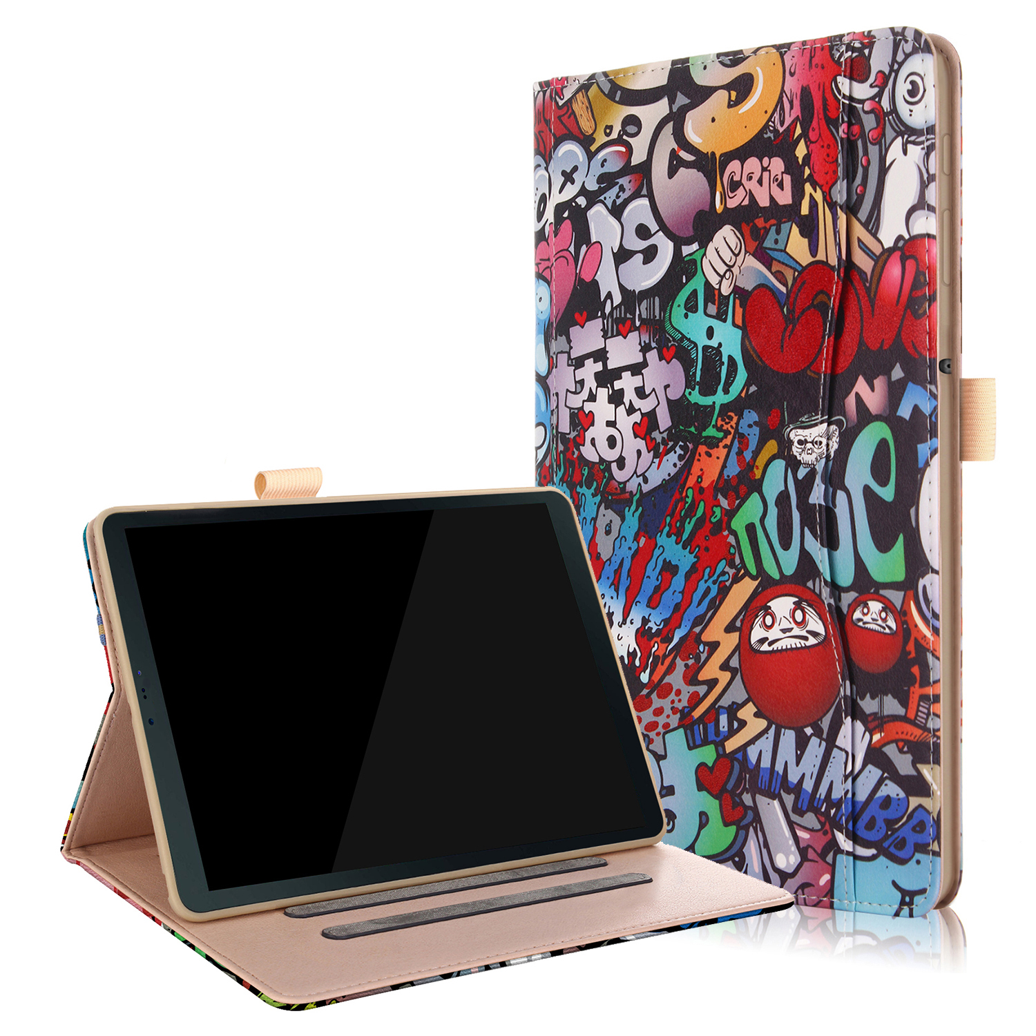 เคส Samsung Galaxy Tab S4 10.5 T830 T835 T837 #เคสฝาพับรูปแบบการพิมพ์ Pattern Printing PU Leather Smart Cover