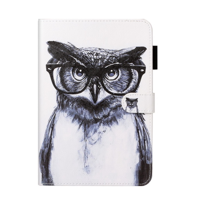 เคส Samsung Galaxy Tab A 8.0 (2019) SM-T290 SM-T295 SM-T297 #เคสฝาพับพิมพ์ลายหนัง PU พร้อมที่เก็บการ์ด Pattern Printing PU Leather Tablet Stand Case with Card Storage