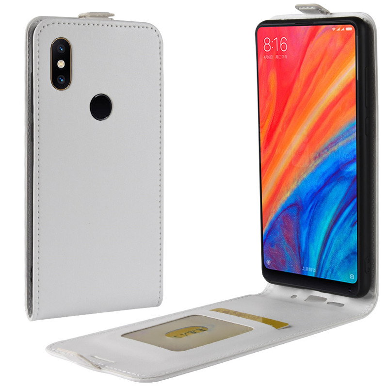 เคส Xiaomi Mi Mix 2s #เคสฝาพับหนัง PU ผิวหนังม้าแนวตั้ง Crazy Horse Vertical Leather