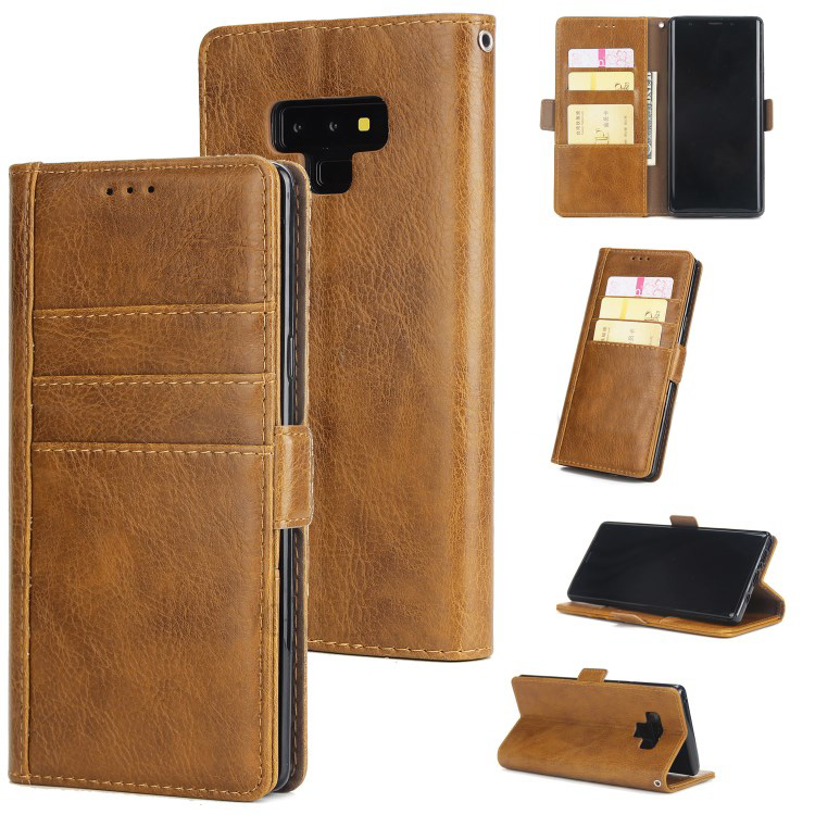 Case Samsung Galaxy Note 9 SM-N960 #เคสฝาพับสไตล์กระเป๋าสตางค์ Genuine Leather Wallet