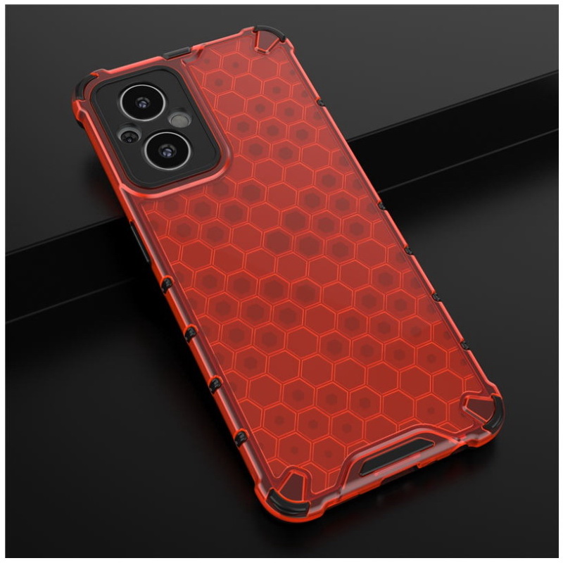 Case OPPO Reno 7z 5G #เคสฝาหลังกันกระแทก Honeycomb Shock Absorber TPU + PC + Silicone Hybrid