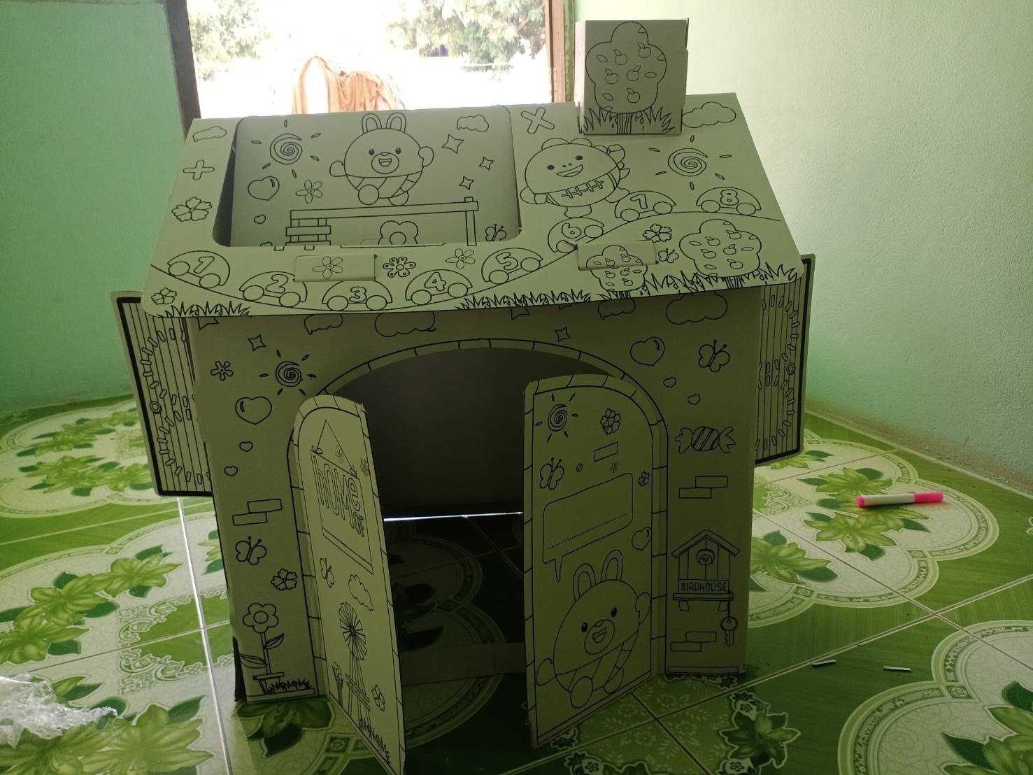 ของเล่นเด็ก บ้านกระดาษขนาดใหญ่