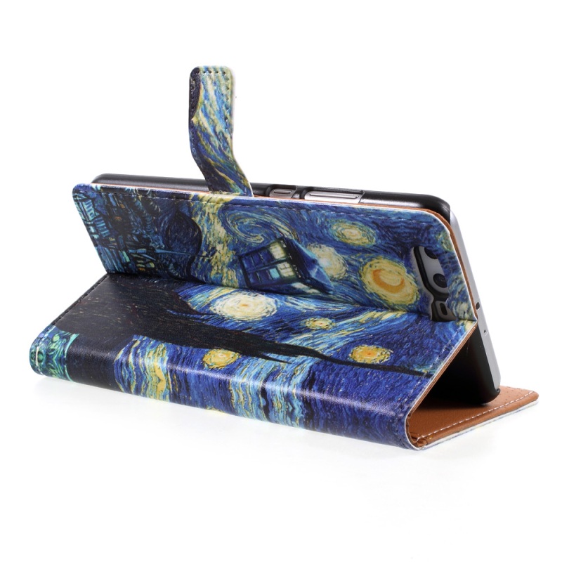 เคส Huawei P10 Plus เคสฝาพับ สไตล์กระเป๋าสตางค์พิมพ์ลายสวยงาม