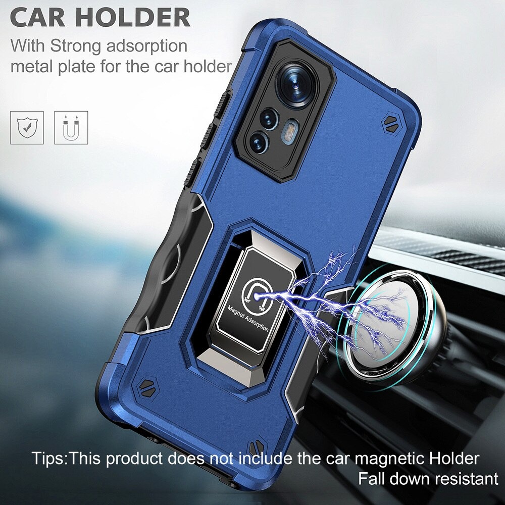 เคส Xiaomi 12 Pro #เคสฝาหลังพลาสติก ไฮบริด Silicone + PC Ring Stand