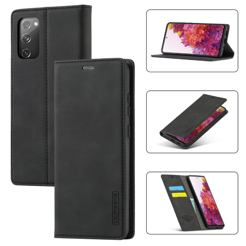 เคส Samsung Galaxy S20 FE / S20 FE 5G #เคสฝาพับหนัง PU คุณภาพดีสไตล์กระเป๋าสตางค์พร้อมช่องใส่การ์ด Case with Magnetic Closing Clasp Stand Card Slots Casing